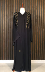 Asma - Black Gold Abaya - Alyas Abaya