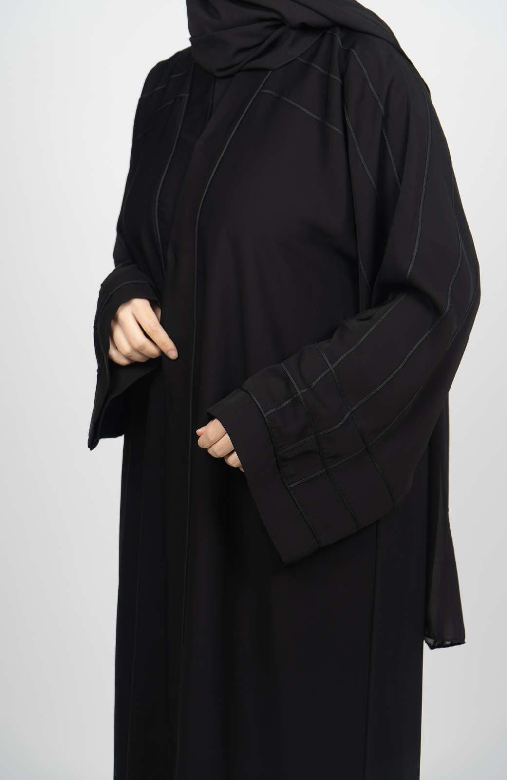 Alyas - Black Cording Abaya