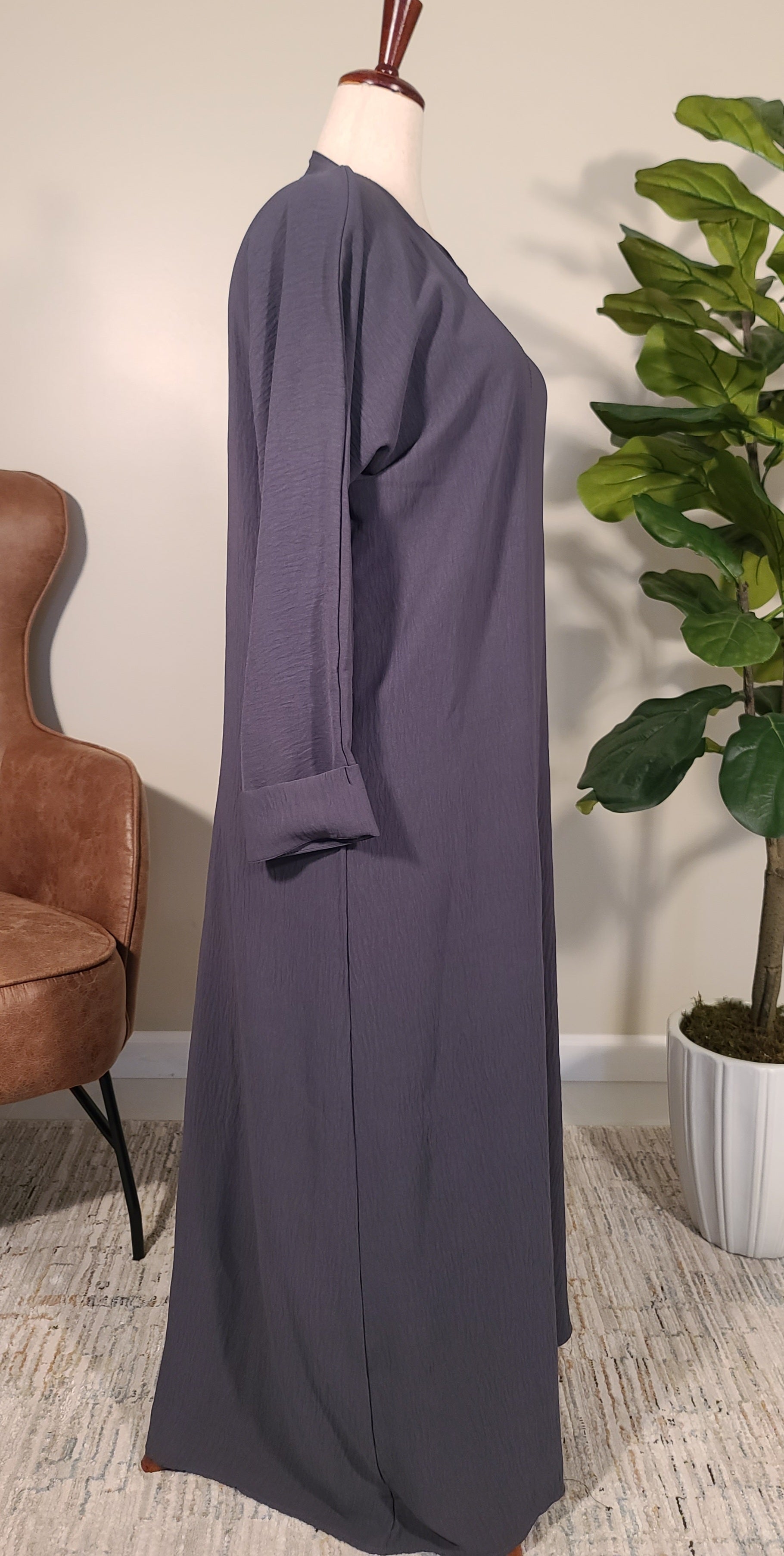 Khawla - Gray Abaya