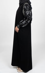 Teba – Silver or Gold Embroidery Abaya